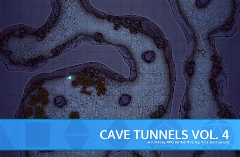 Cave Tunnels Vol 4 Dandd Map For Roll20 And Tabletop Dice Grimorium
