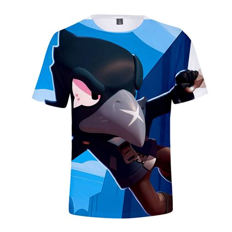 Brawl Stars Blue Crow Summer T Shirt Tees Brawl Stars