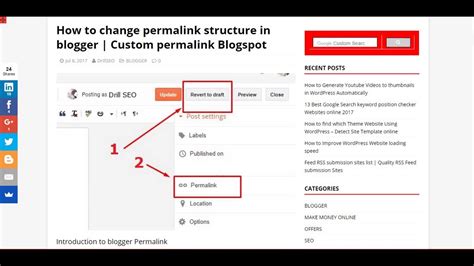 How To Change Permalink Structure In Blogger Custom Permalink Drill SEO YouTube
