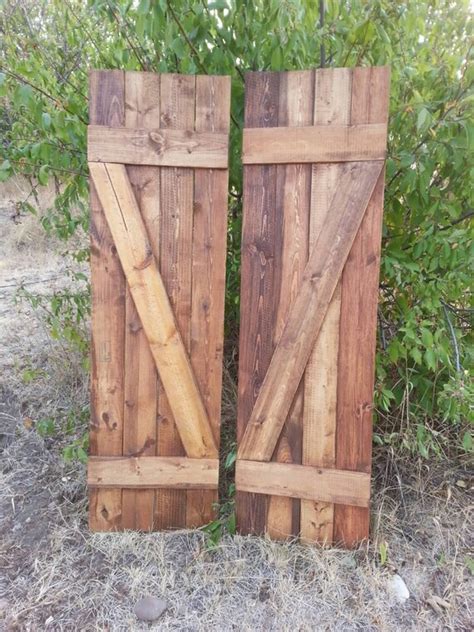 Custom Z Bar Rustic Wood Shutters Reclaimed Pallet Wood Board And