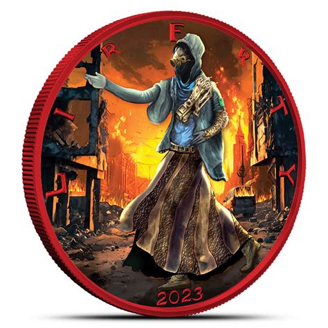 2023 1 Oz Colorized American Silver Eagle Apocalypse Coin L Bgasc