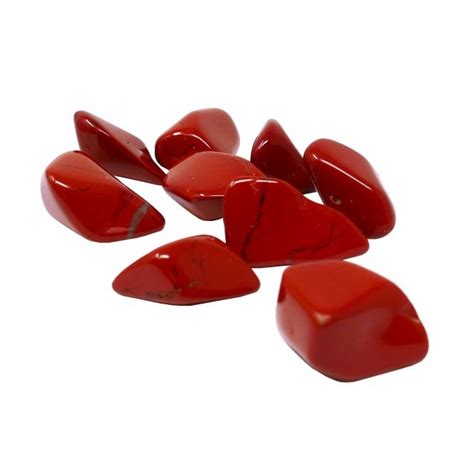 Semi Precious Tumbled Stones Large Red Jasper Pack Of 3 Beads