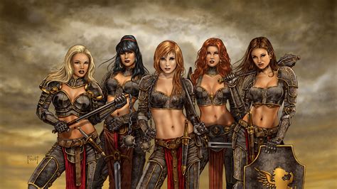 Fantasy Women Warrior Hd Wallpaper