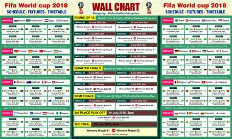 Fifa World Cup 2018 Free Wallchart Download And Track 64 Matches