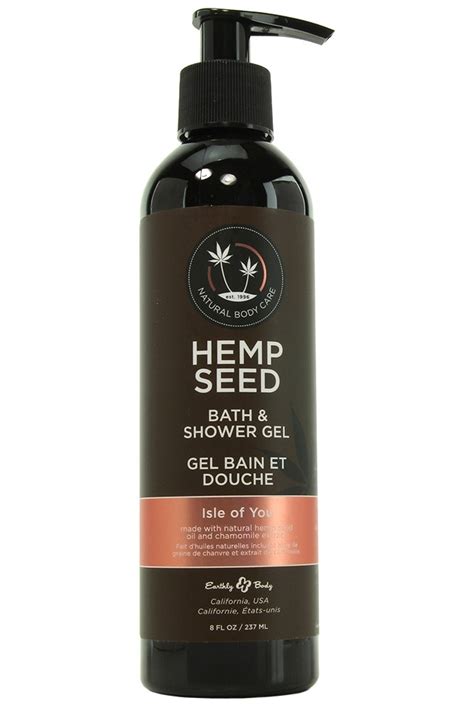 hemp seed bath and shower gel 8oz 237ml isle of you earthly body