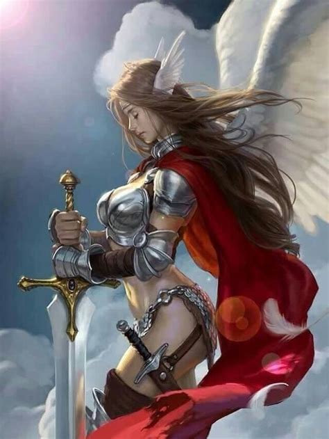 Guardian Angel Warrior Woman Fantasy Art Fantasy Art Women