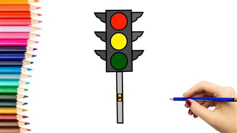 Kaip Nupiešti ŠviesoforĄ How To Draw A Traffic Light Youtube