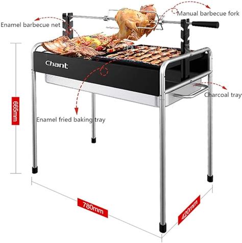 Rotisseries Charcoal Grill Portable Grill Outdoor Barbeque Grill Bbq