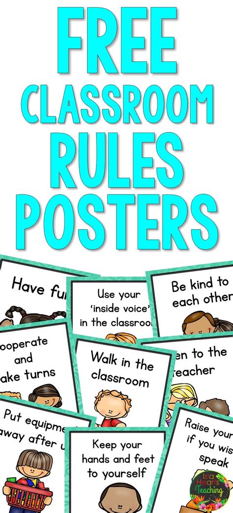 Editable Classroom Rules Posters Free Classroom Rules Classroom