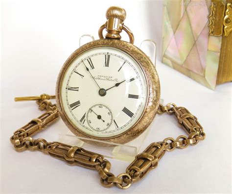 Antiques Atlas Large Ornate Waltham Pocket Watch And Chain 1890s