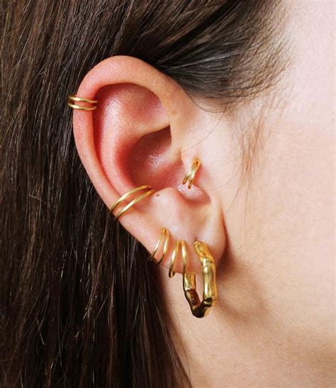 Double Helix Piercing Helix Earring Hoop Tiny Cartilage Hoop Conch