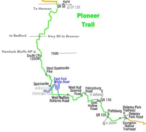 Pioneer Trail Section Map Knobstone Hiking Trail Association