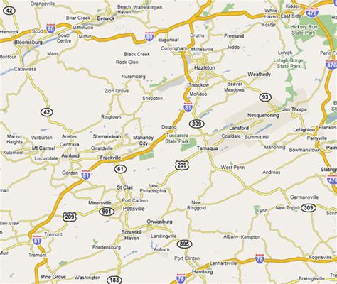 Pennsylvania Map Route 81