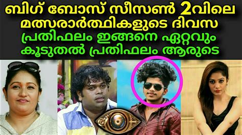 Each contestant can internally nominate maximum two other contestants as these two contestants should not be allow to live anymore in this house. Big Boss Season 2 Malayalam Contestant's Shocking Salary ...