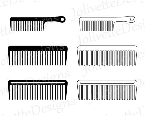 Comb Barber Hair Stylist Combs Clip Art Clipart Design Etsy
