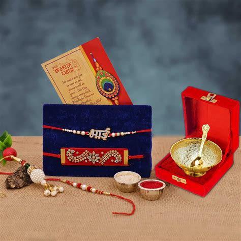 Buy Collectible India Rakhi Grift Combo Set Of 4 Rakhis With T Set Rakhi For Brother And