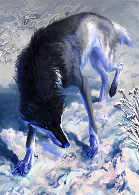 Seeking For Enemy By Alaiaorax On Deviantart Fantasy Wolf Fantasy Art