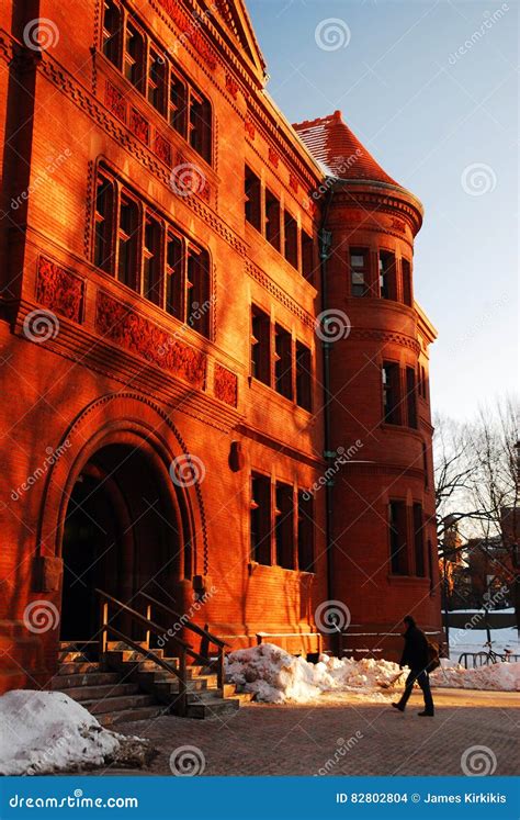Harvard University In Winter Editorial Stock Image Image Of
