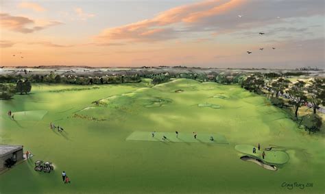 Craig Perry Illustrator Golf Course Drawings
