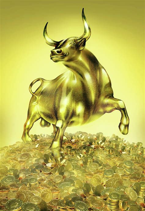 Golden Bull And Euros Photograph By Smetek