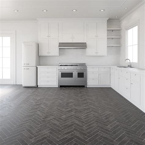 Faus Stone Effects 8mm Grey Herringbone Ultra Matt Waterproof Laminate