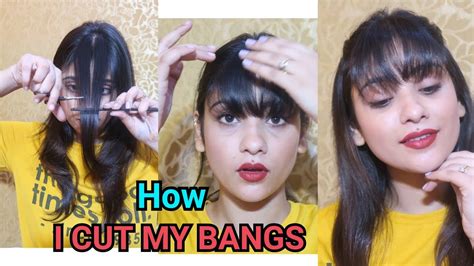 How I Cut My Bangs At Home How To Cut Bangs Shystyles Youtube