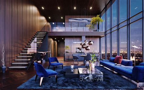 Check Out This Behance Project Luxury Penthouse In Los Angeles Usa Cgi Https