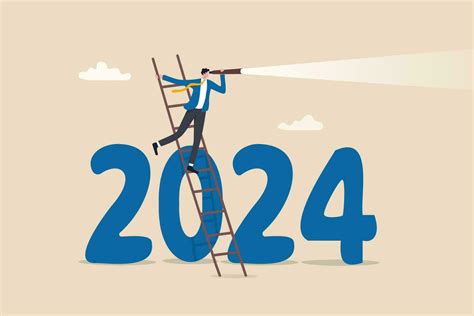 Year 2024 Business Outlook Forecast Or Plan Ahead Vision For Future