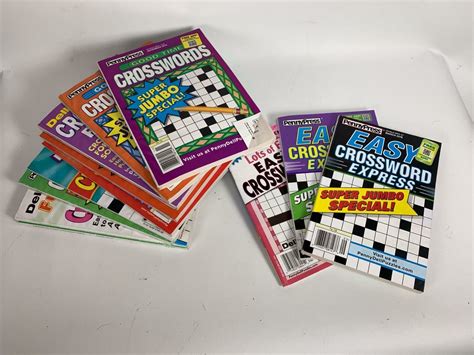 12 Crossword Puzzle Book Lot Penny Press Dell Books New Good Time 2016
