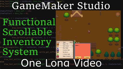 Gamemaker Studio 1 And 2 Inventory Tutorial Youtube