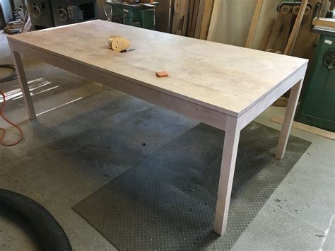 Custom Handcrafted Parsons Dining Table By Michael Mcguire Design Llc