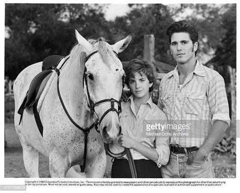 Actress Melissa Gilbert And Michael Schoeffling Pose In A Scene From