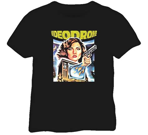 videodrome horror sci fi retro movie poster t shirt horror movie t shirts t shorts cotton tee