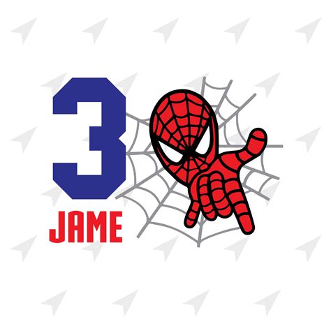 3rd Birthday Spiderman SVG PNG DXF. Instant download files | Etsy