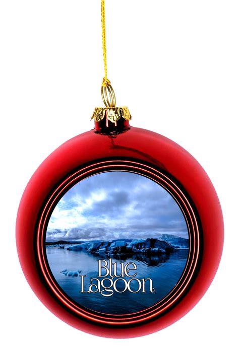 Christmas Ornaments Travel The Blue Lagoon Iceland Blue Xmas Ball
