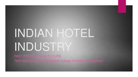 Pdf Indian Hotel Industry