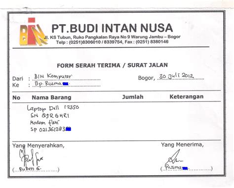 Surat tanda terima yang digunakan dalam kehidupan sangat beragam dan berbagai macam jenisnya. Contoh Surat Tanda Bukti Serah Terima Barang
