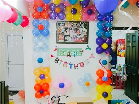 Simple Balloons Decoration At Home For Birthday Catering Services In