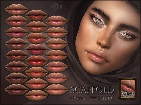 Sims4 Scaffold Realistic Natural Lipstick In Dark And Light Shades