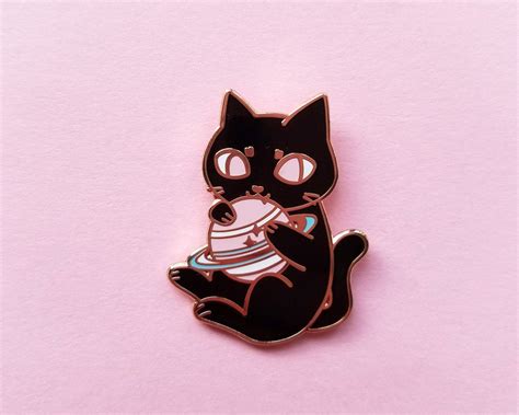 Cosmic Cat Hard Enamel Pin Space Cat Lapel Pin Pastel
