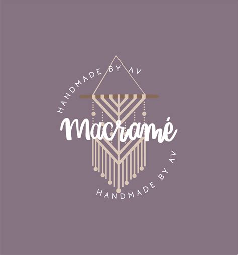 Logo For Macramé Business On Behance Business Card Design Creative