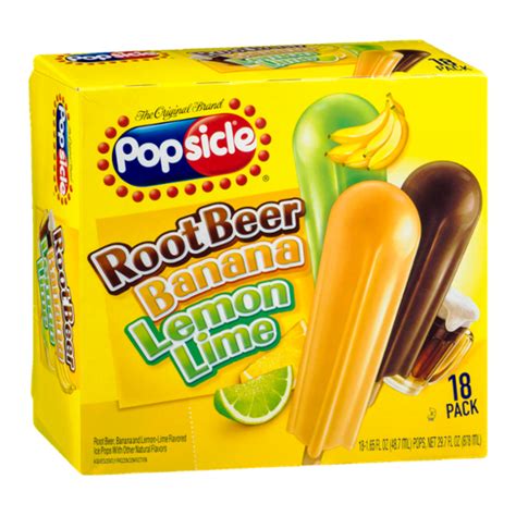 Popsicle Root Beer Banana Lemon Lime Ice Pops 18 Ct Reviews 2022