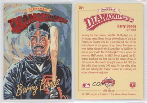 We did not find results for: 1994 Donruss Diamond Kings #DK-1 Barry Bonds San Francisco ...
