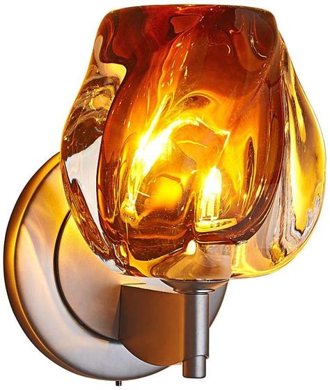 Amber Glass Led Wall Sconce Beautiful Sconces Pendant Wall Lights Wall Sconce Shade
