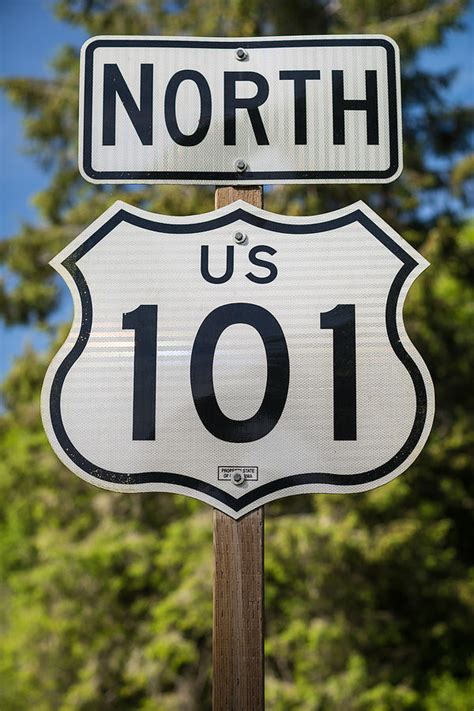 U S 101 Sign California Photograph By Steve Gadomski