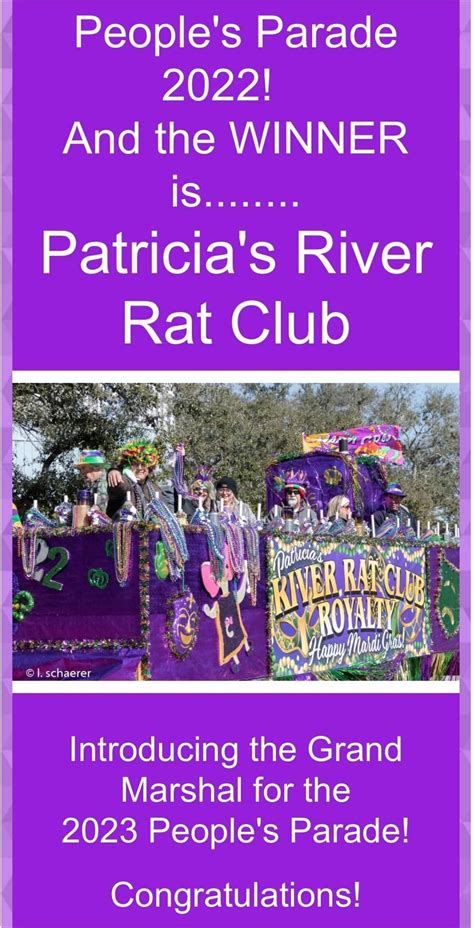 Congratulations To Our River Rat Patricia S River Club