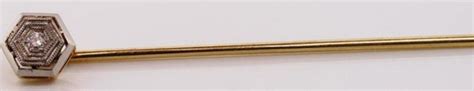 Art Deco Diamond Stick Pin 10k18k Gold 13g Weight Stick Hat
