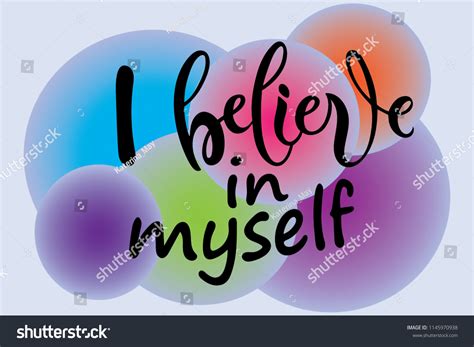Hand Sketched Believe Myself Tshirt Texture Stock Vector Royalty Free