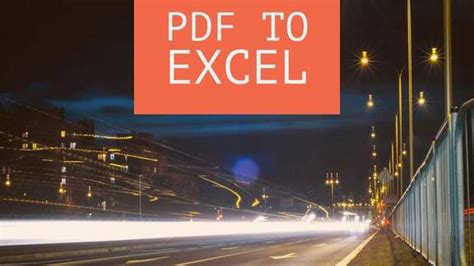 Pdf To Excel Excel Tips Mrexcel Publishing