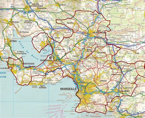 Marseille Road Map Map Of Marseille Road Provence Alpes Côte Dazur